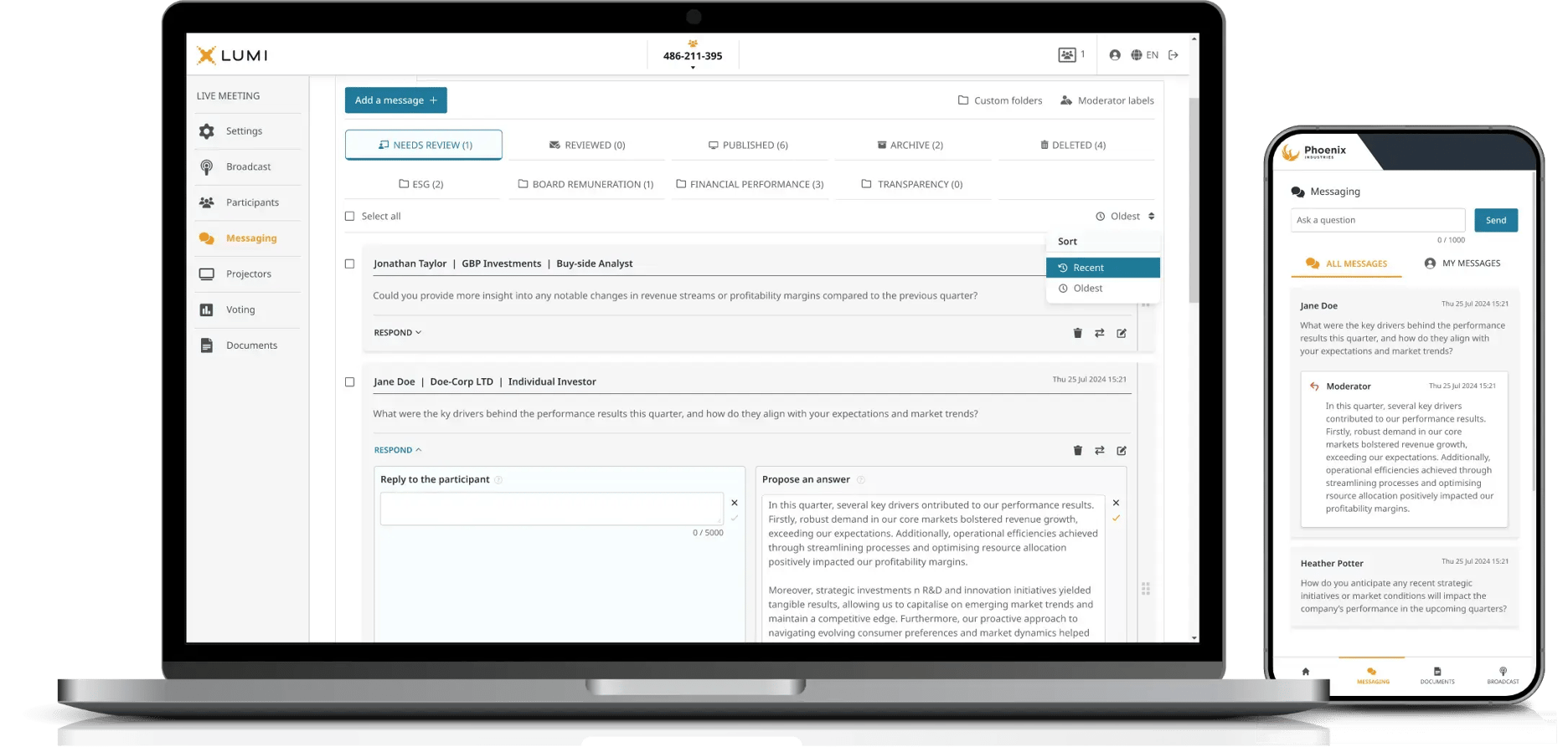 laptop showing Lumi platform dashboard