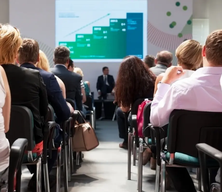 Audience looking at a presentation